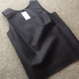 Vince leather and silk top
